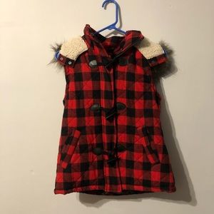 Buffalo Check Hooded Vest
